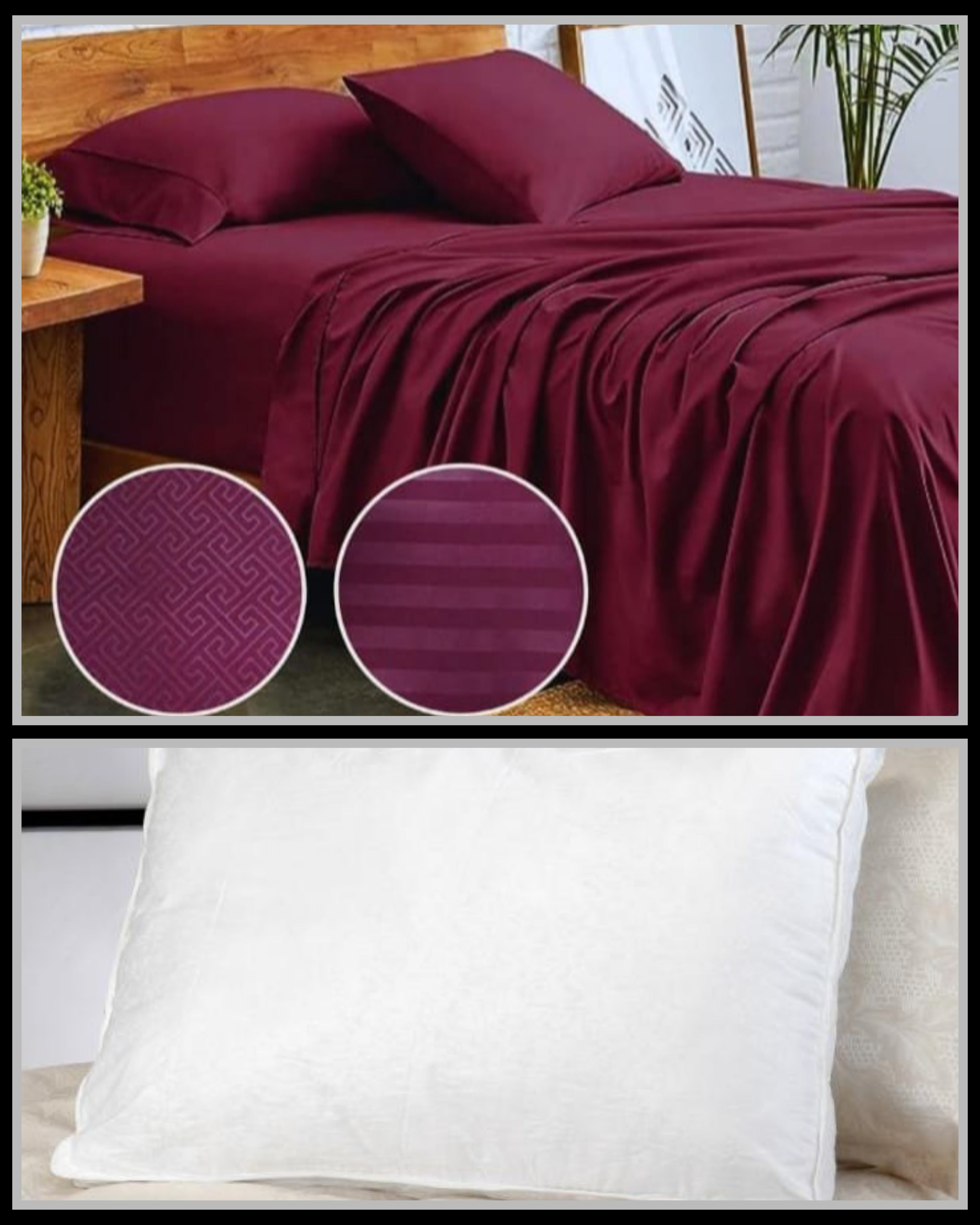 🛏️ Combo Sábanas 180 Hilos + 2 Almohadas